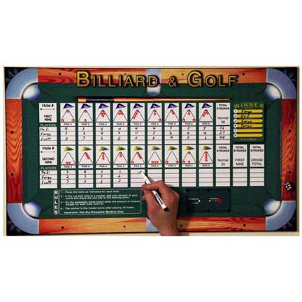 Billiard and Golf  Wall-Mounted Scoreboard Game