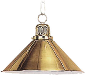 Solid Brass Pool Table Light, Single Shade Solid Brass Pool Table Light, Single Shade