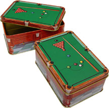 Metal Chalk Holder Box, Snooker Table Design Metal Chalk Holder Box, Snooker Table Design