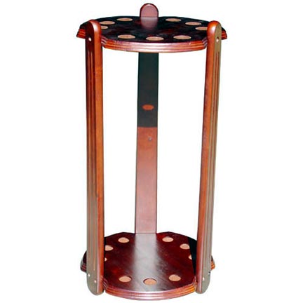 Sterling Deluxe 9 Cue Round Mahogany Floor Stand