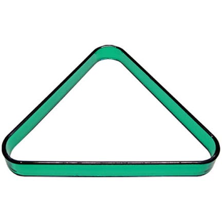 Acrylic Designer Pool Ball Triangle, Green